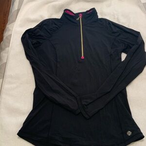 Lilly Pulitzer quarter zip Black